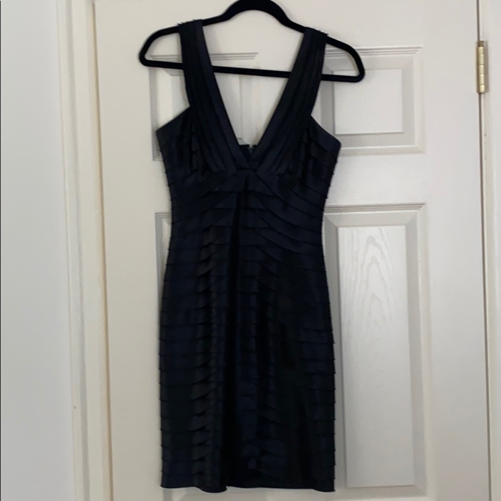 BCBG max Azria tiered bodycon cocktail dress